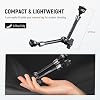 Brazo mágico articulado NEEWER de 11" con cabezas de bola de 360° y pasadores de localización para ARRI, soporte para monitor de cámara con tornillos de 1/4" para DSLR, cámara de acción, monitor y luz de video, compatible con jaulas SmallRig, ST16 7