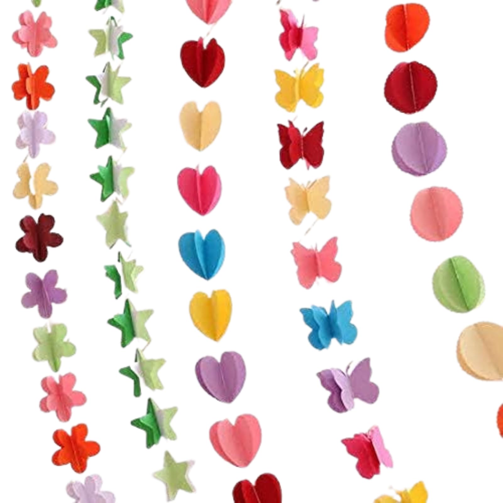 Colorful 3D Paper Streamer Garlands - Party Decorations -1