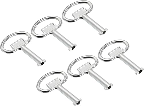 PATIKIL Llave de llave de vaso de 0.5 x 0.198 pulgadas, paquete de 6 llaves de medidor de agua a gas para gabinete eléctrico para cerradura de panel