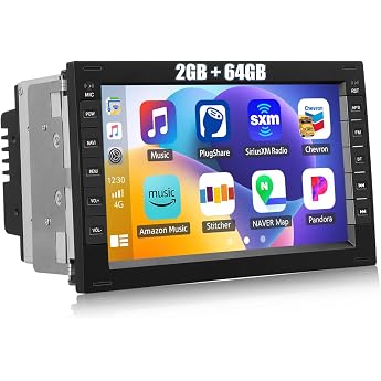 Camecho 2+64G Android 15 for VW Golf 4 Radio 7 Inch Double DIN Car Radio for Polo MK3/4 T4 T5 Bora Passat B5 Sharan Wireless CarPlay Android Car Navigation GPS EQ SWC Bluetooth 5.0