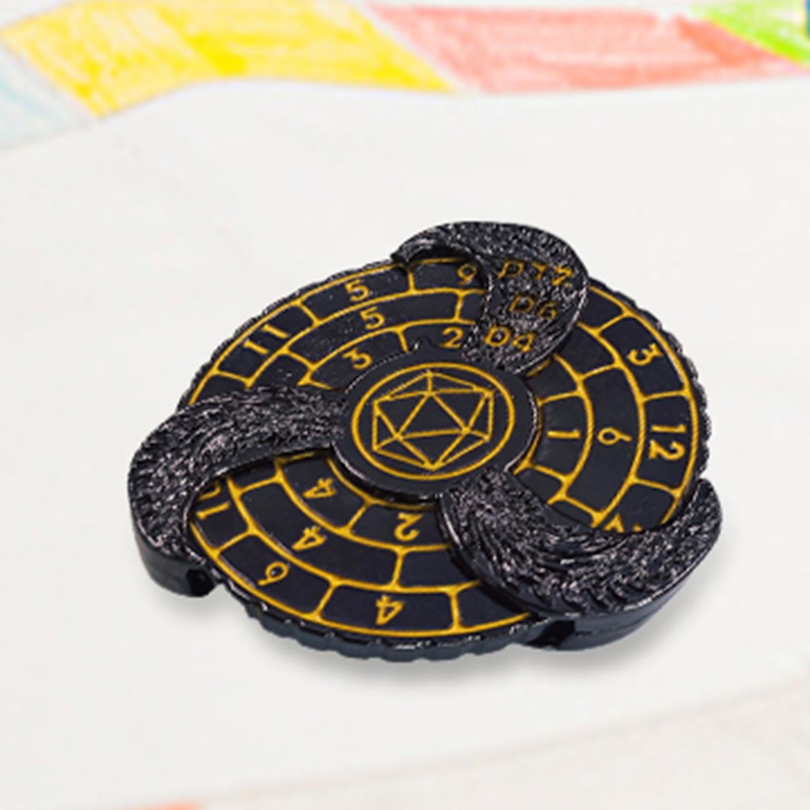 Dragonstone Keep Roulette Dice Spinner 7 en 1 en métal Dragon DND avec étui cadeau pour DND, RPG et jeux de table (tache de sang