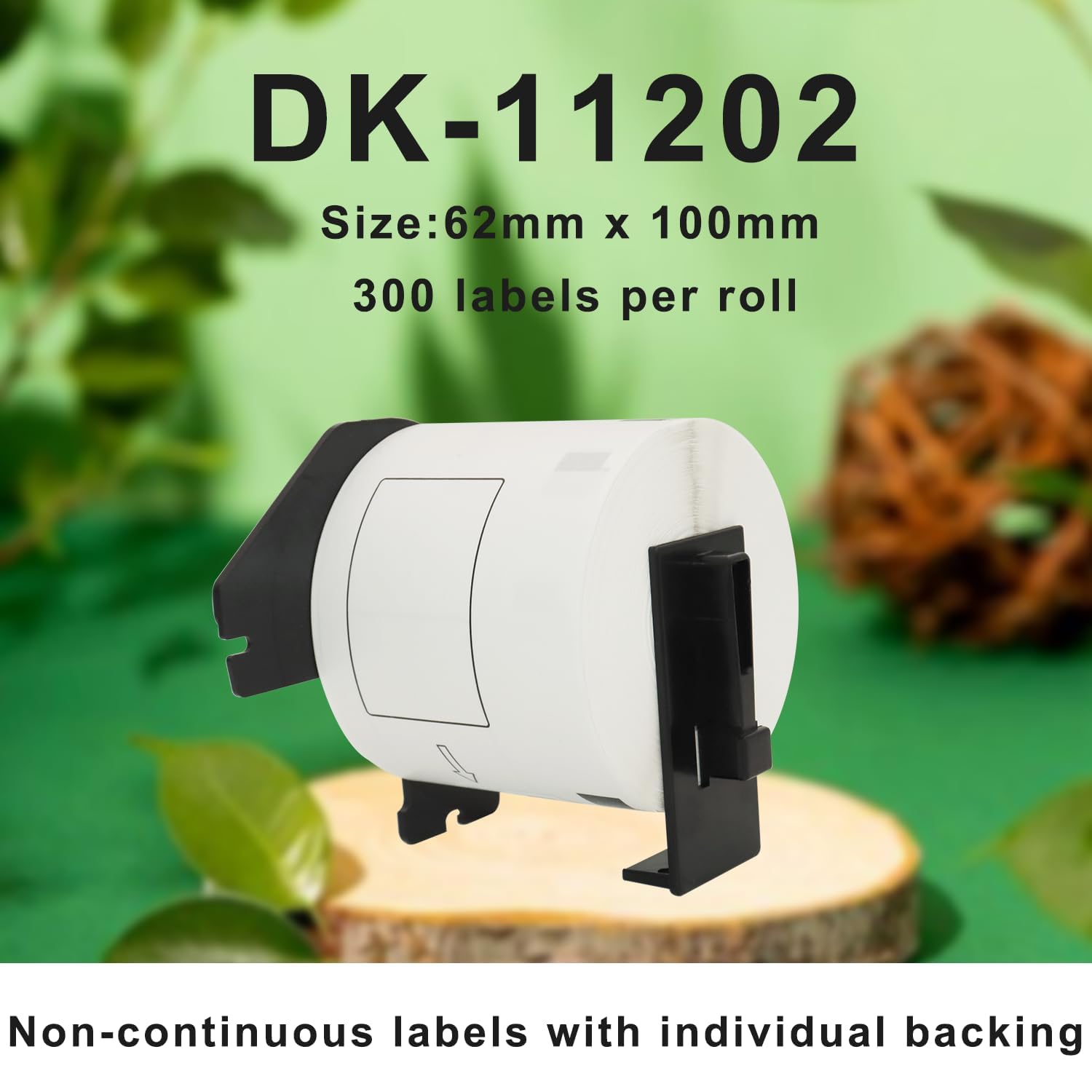 10 rotoli DK-11202 di piccole etichette per indirizzi compatibili con Brother, 62 mm x 100 mm, stampante per etichette