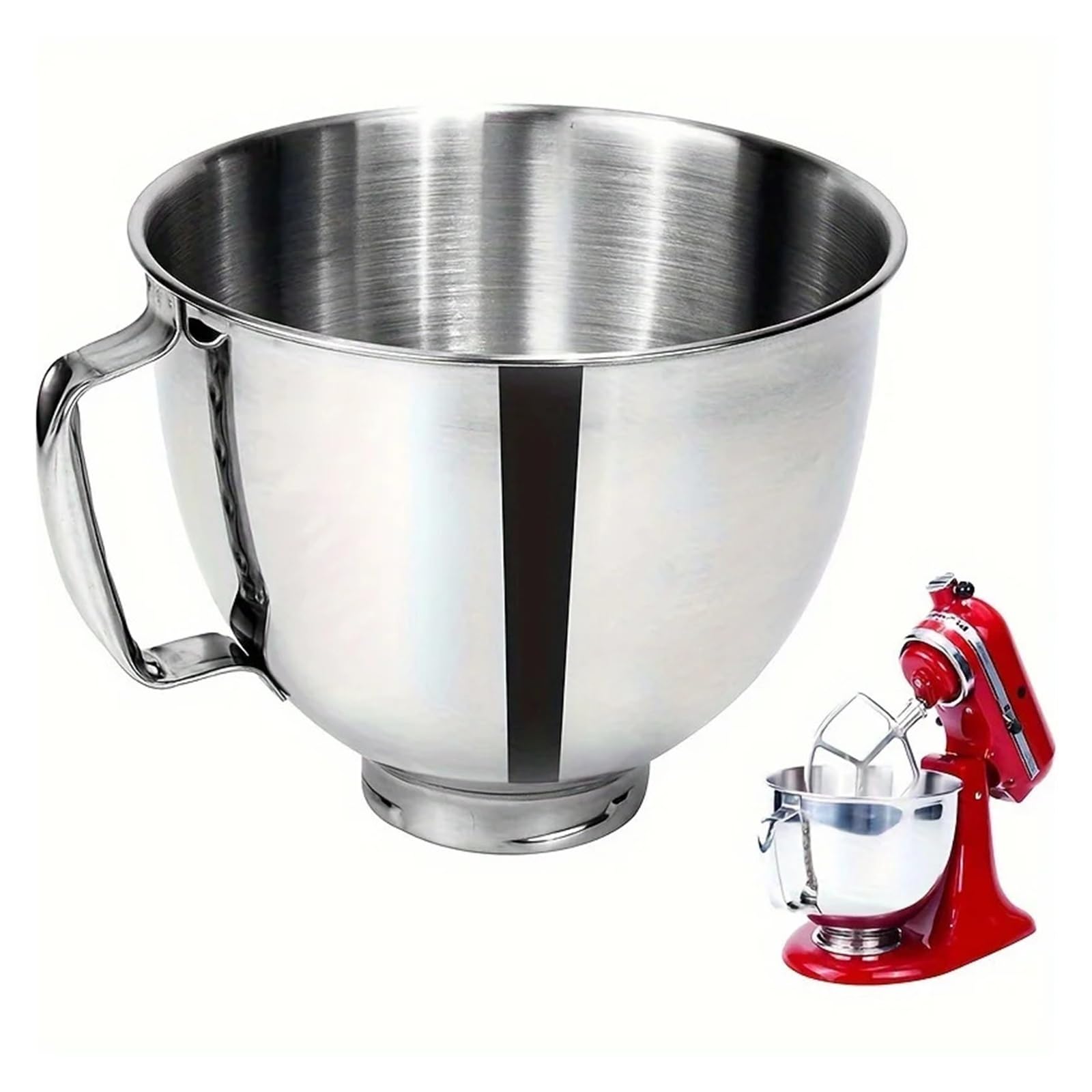 Compatible con KitchenAid, tazón for mezclar de acero inoxidable 4.5/5QT