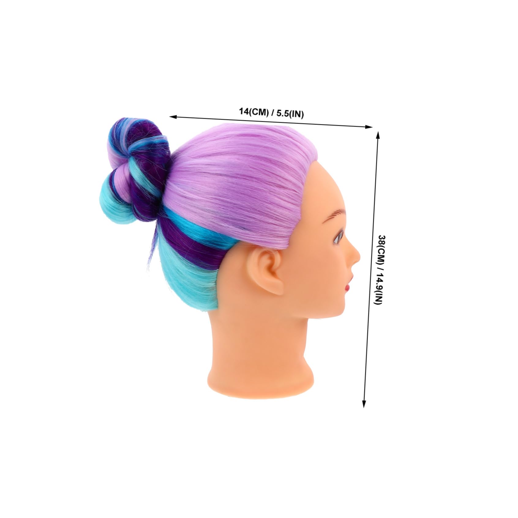Testa di Manichino per Estetica Chioma Sintetici Realistici per Estetisti Parrucchieri Formazione Accessori per Chioma