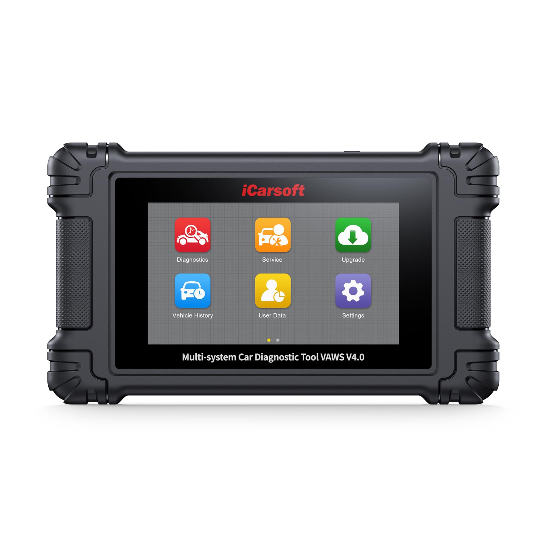 iCarsoft VAWS V4.0 Diagnosegerät für VW Audi Skoda Seat – Profi OBD2 Scanner mit Service Reset, Fehlercode-Auslese/Löschen, Ölservice, EPB, DPF, Batterie-Test, Vollsystem Diagnose Tool
