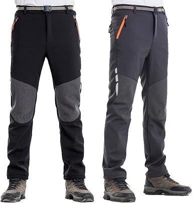 Suidone Pantalones de Senderismo de esquí de Nieve para Hombre - Forro de  Polar Softshell Resistente al Agua - Pantalones de esquí de montaña Gruesos  de Terciopelo para Exteriores de Invierno: Amazon.es: