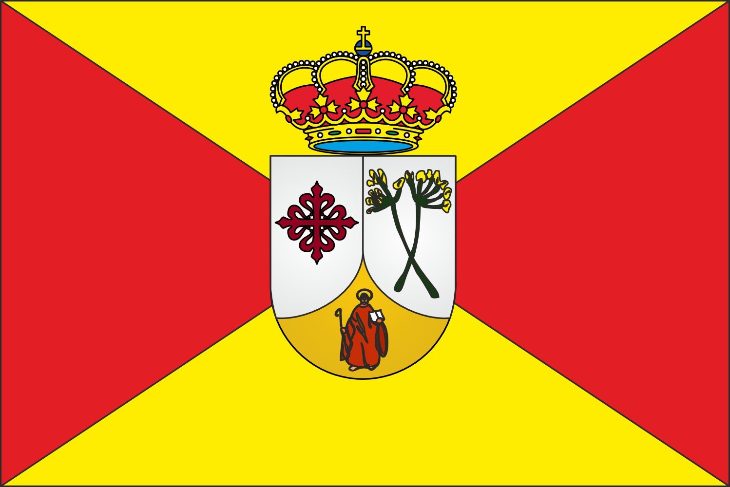 Drapeau XL Hinojosas de Calatrava grand format pour mât extérieur