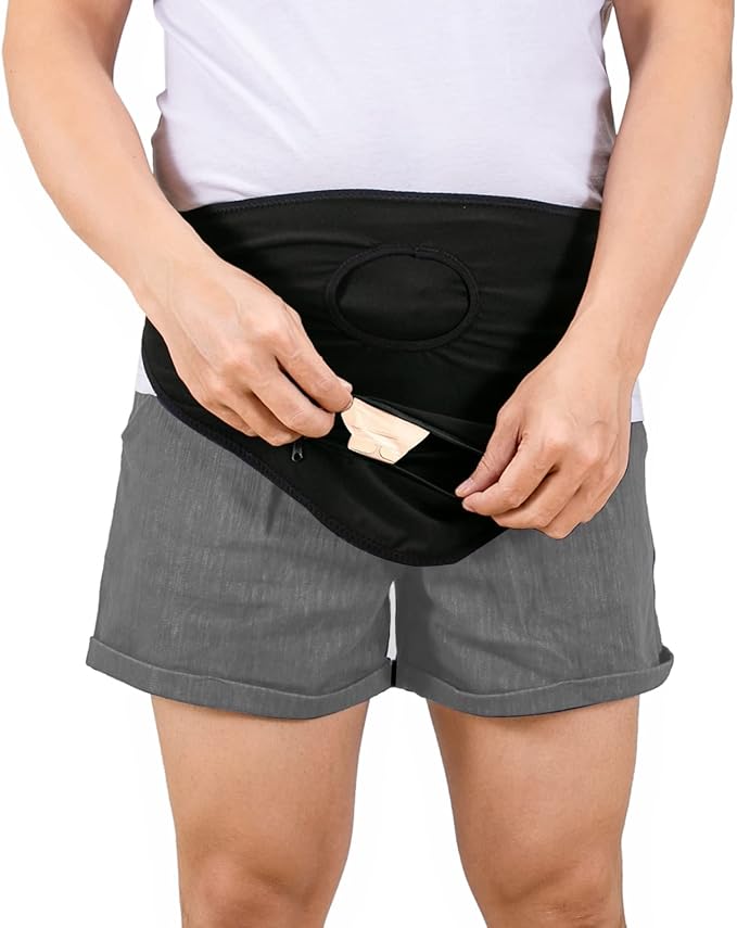 Ostomy Belt Black Stealth Belt for Ostomy Bag Ostomy Belts for Men