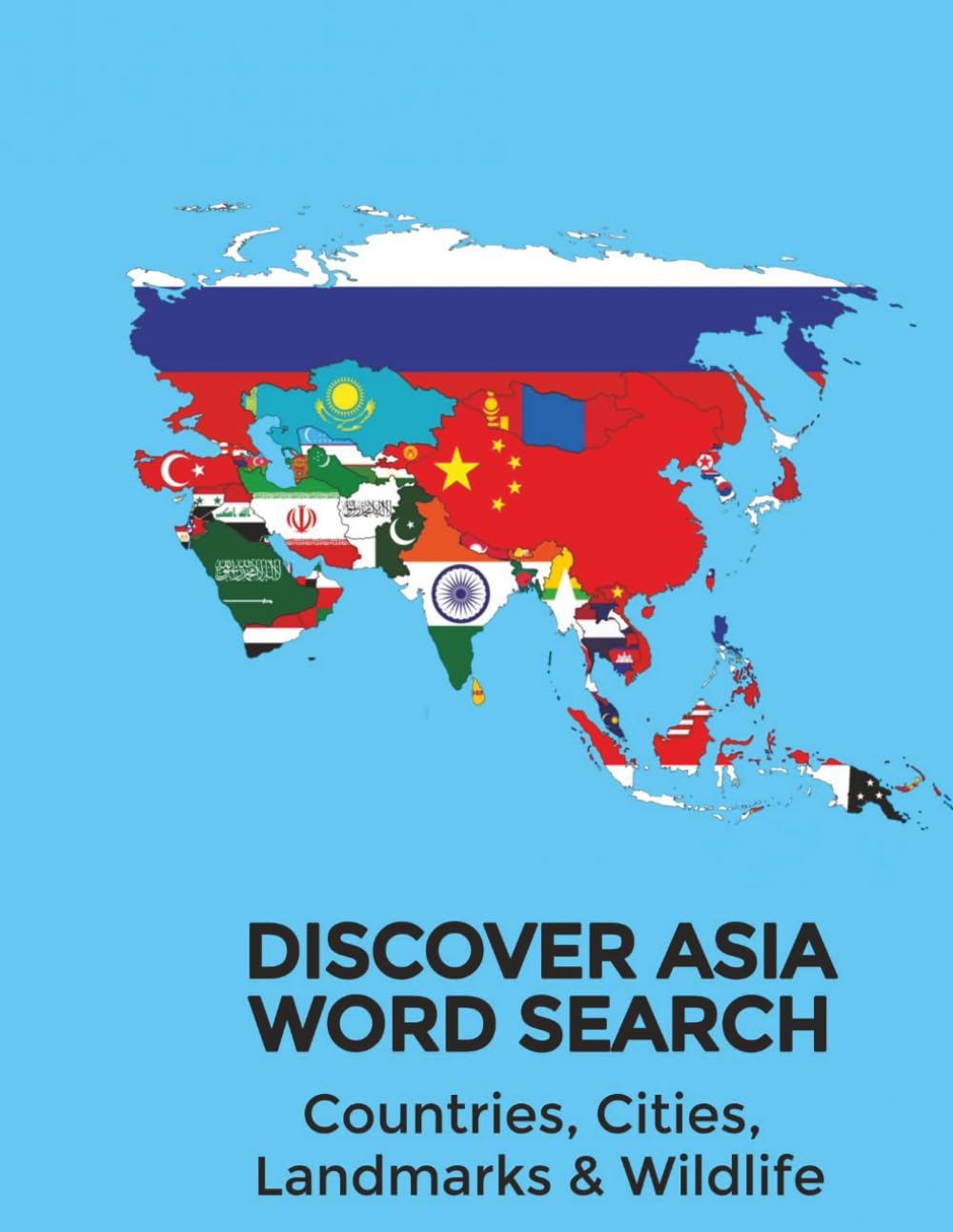 DISCOVER ASIA WORD SEARCH: Countries, Cities, Landmarks & Wildlife