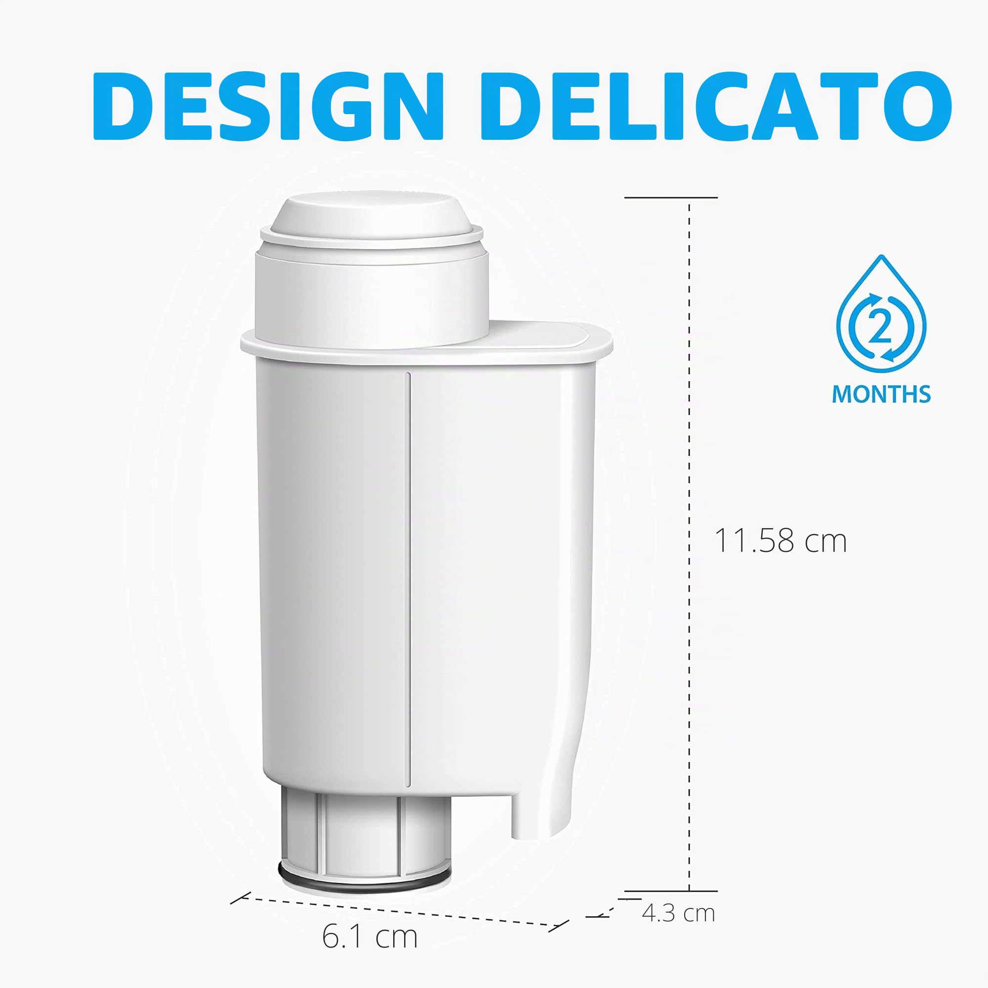 Waterdrop TÜV SÜD Certificato Filtro Acqua da Caffè, Sostituzione per Brita Intenza+ 00575491 575491 1010120 Saeco CA6702/00 CA6706/48 (4)