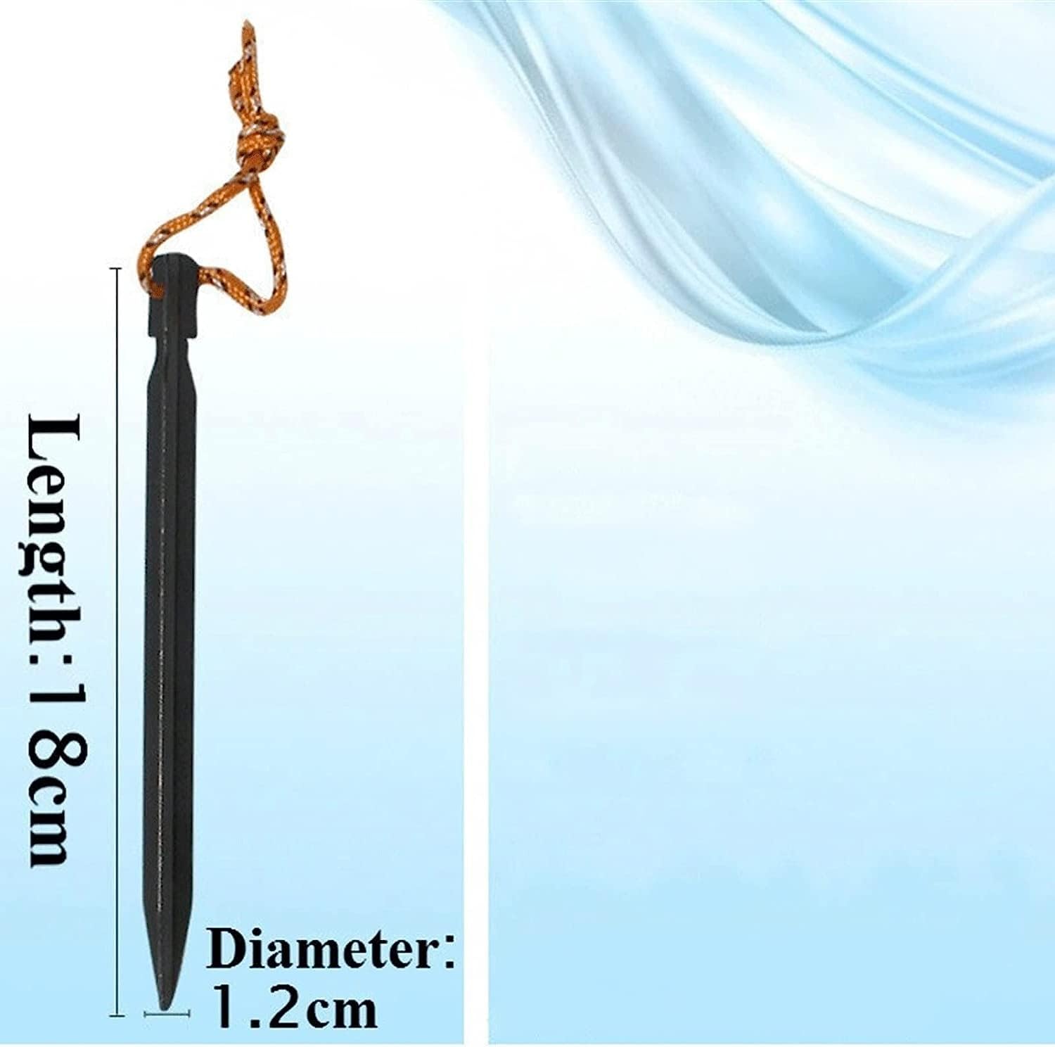 グランドステークステントキャンプハイキング旅行屋外テントペグ (色 : イエロー)