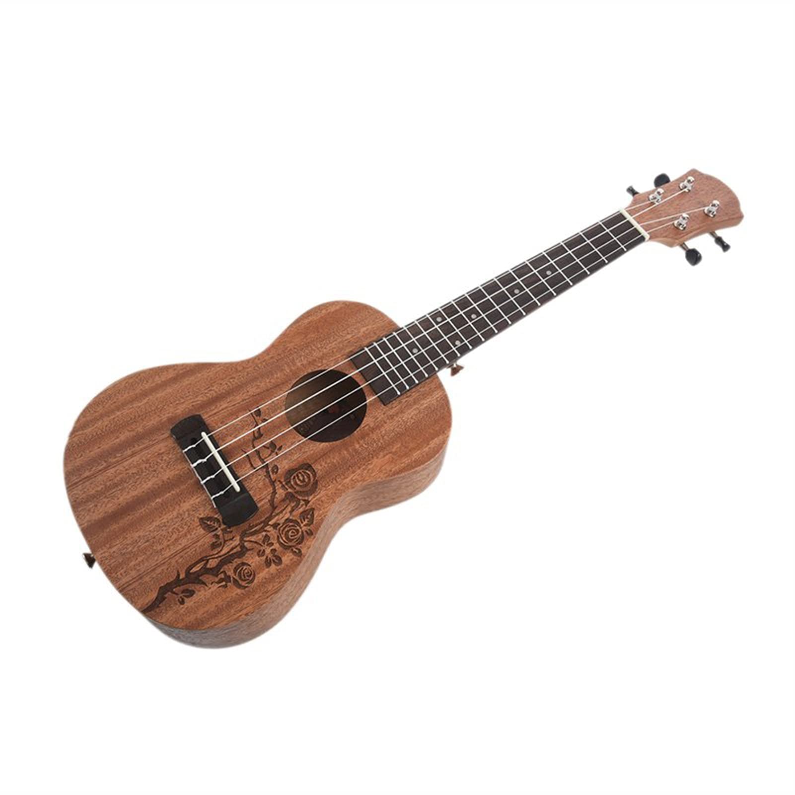 23 Pulgadas 4 Cuerdas Mahogany Ukulele Hawaiian Acoustic Guitar Music Instright Ukelele Starter Kit