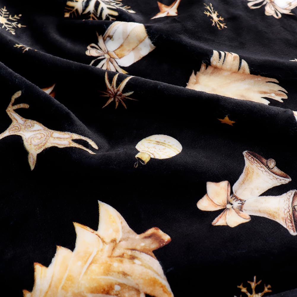 クリスマススローブランケット クリスマスツリー スノーフレークブランケット ウルトラソフト フランネル フリースブランケット 冬 フ