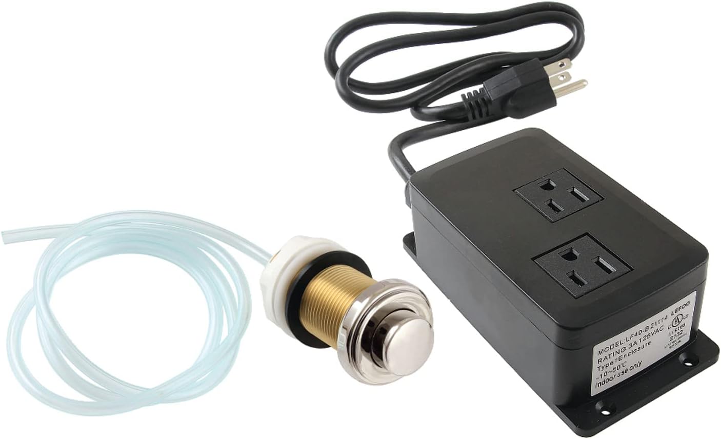 Kingston Brass KADK216 Trimscape Dual Outlet Garbage Disposal Air Switch Kit, Polished Nickel