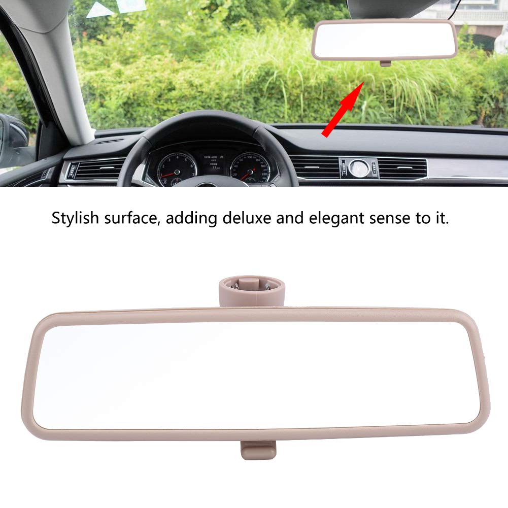 Specchietto retrovisore per auto, Akozon grande schermo HD Specchietto retrovisore interno interno 3B0857511G Riduce efficacemente il punto cieco per MK4 99-05 (Beige)
