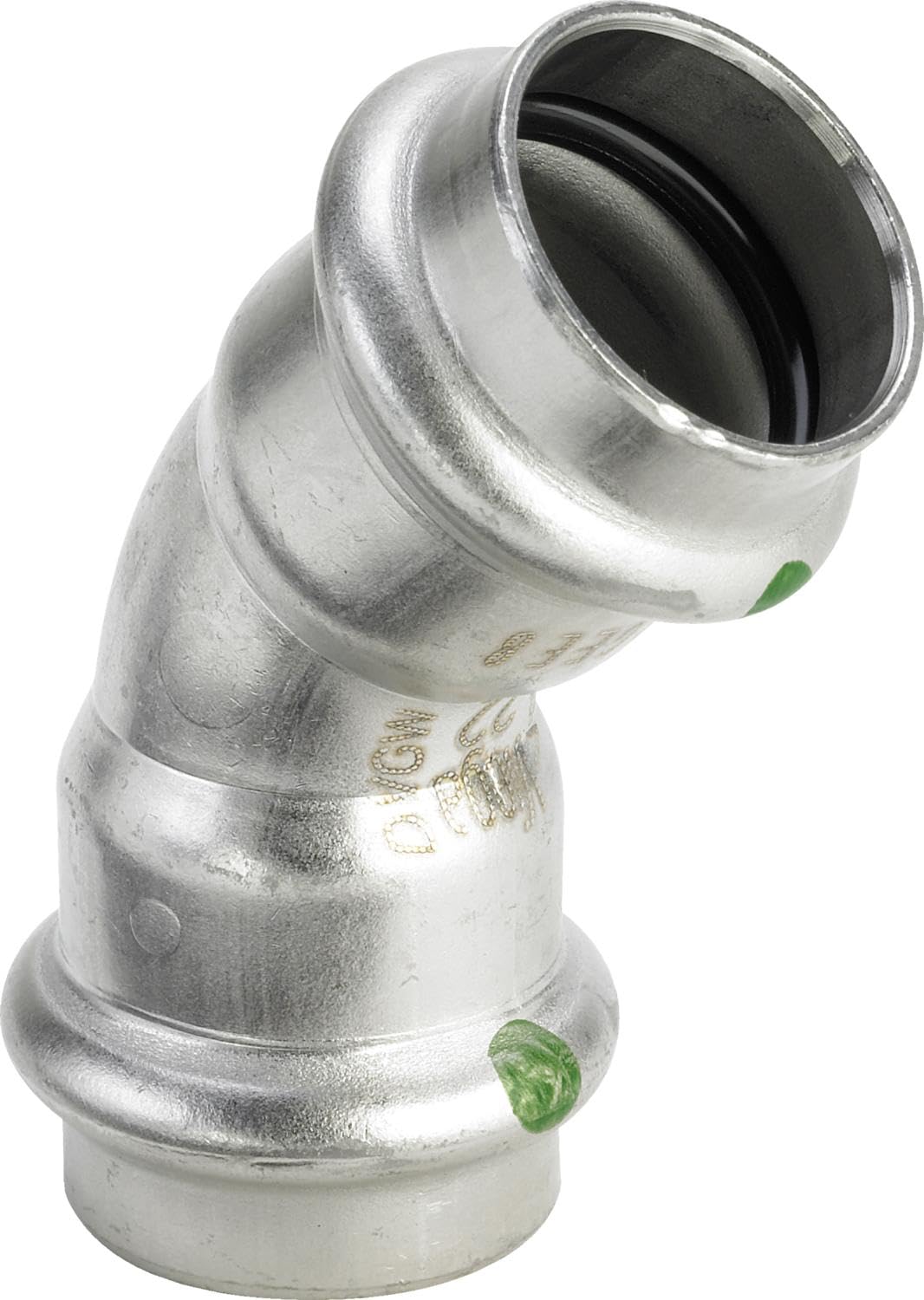 Viega Sanpress Inox Persfitting met 2 aansluitingen