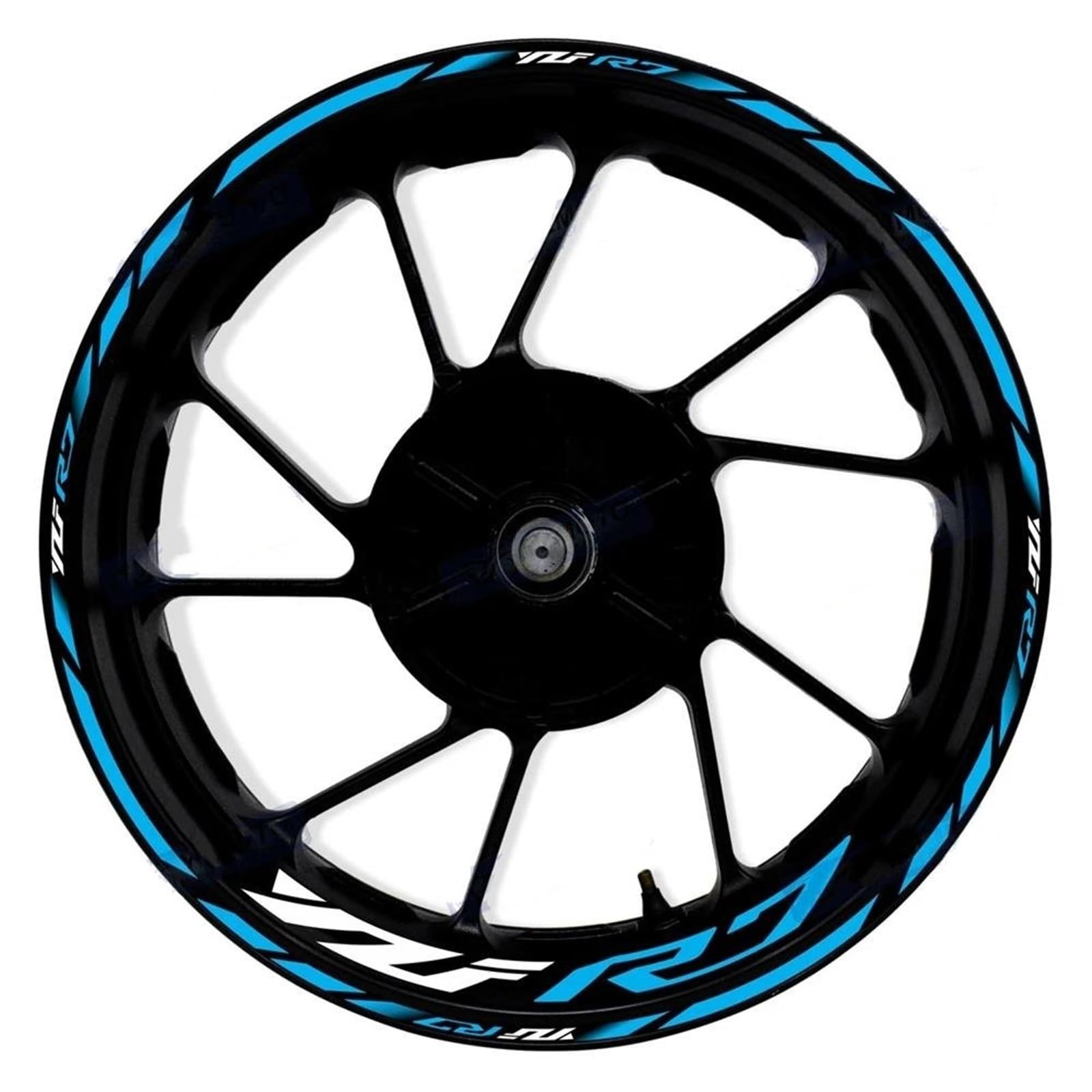 Reifenaufkleber-Set Motorrad-Felgenaufkleber Für Yamaha YZF-R7 YZFR7 YZF R7 17 Zoll – Reflektierende Streifen, Wasserfest Motorrad Dekor Felgenaufkleber(Farbe 7)