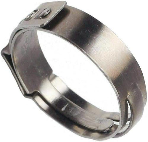 Miniatura 4 de 100 anillos de abrazadera PEX de 1 pulgada, anillos de crimpado de acero inoxidable 304 para conexiones de tubería PEX