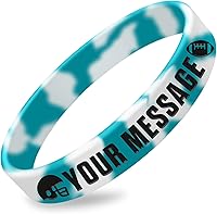 Vista 52 de 50Pcs Custom Silicone Wristbands Personalized Debossed Rubber Bracelets for Motivation, Party favors, Events, Birthdays, Awareness