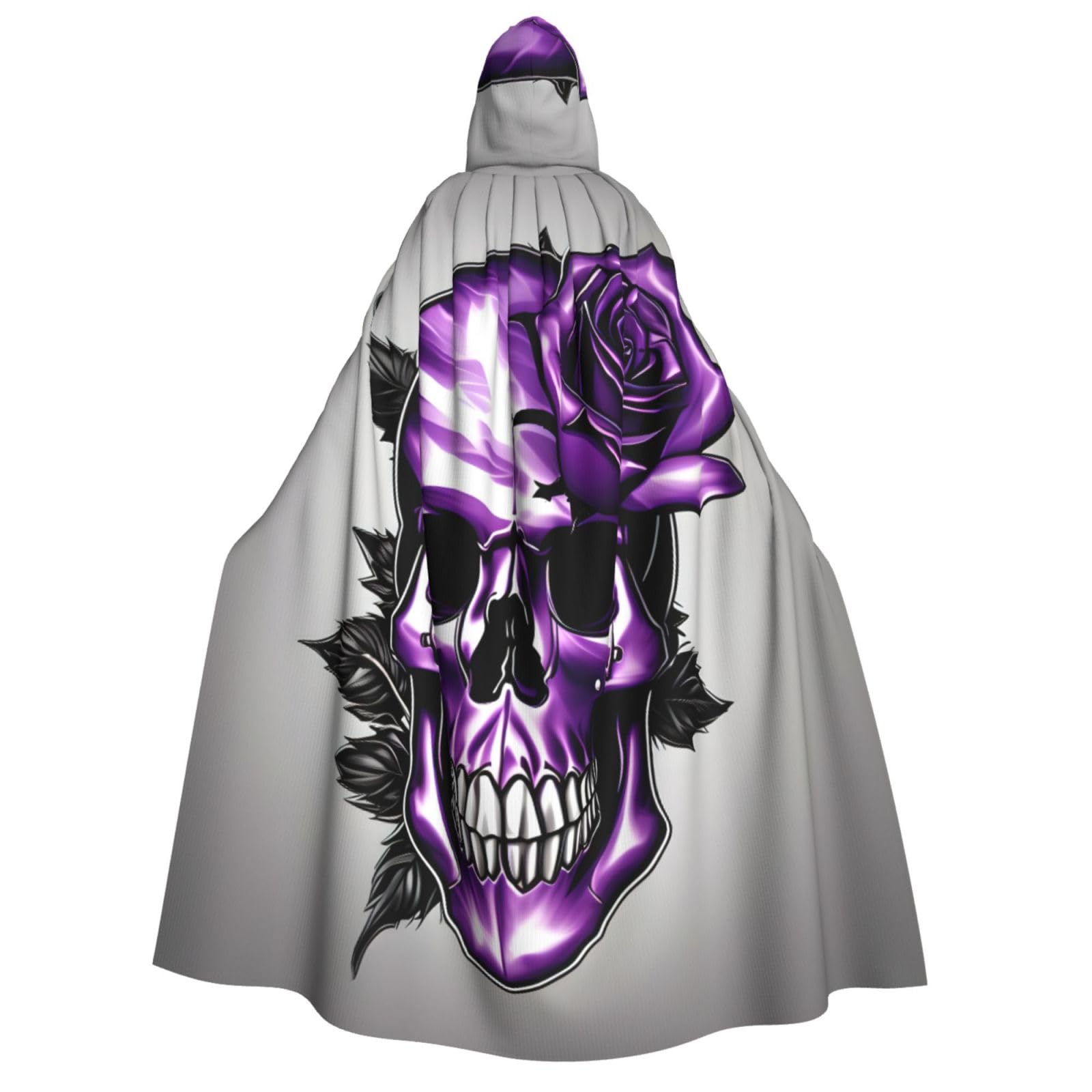 Cape imprimé rose violet et tête de mort style chevalier magicien - 8