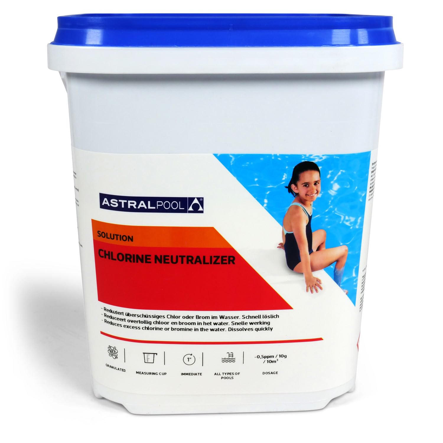 Astral Pool Chlor Neutralisator 6,0 Kg - Reduziert überschüssiges Chlor & Brom im Wasser - Schnell und rückstandsfrei löslich