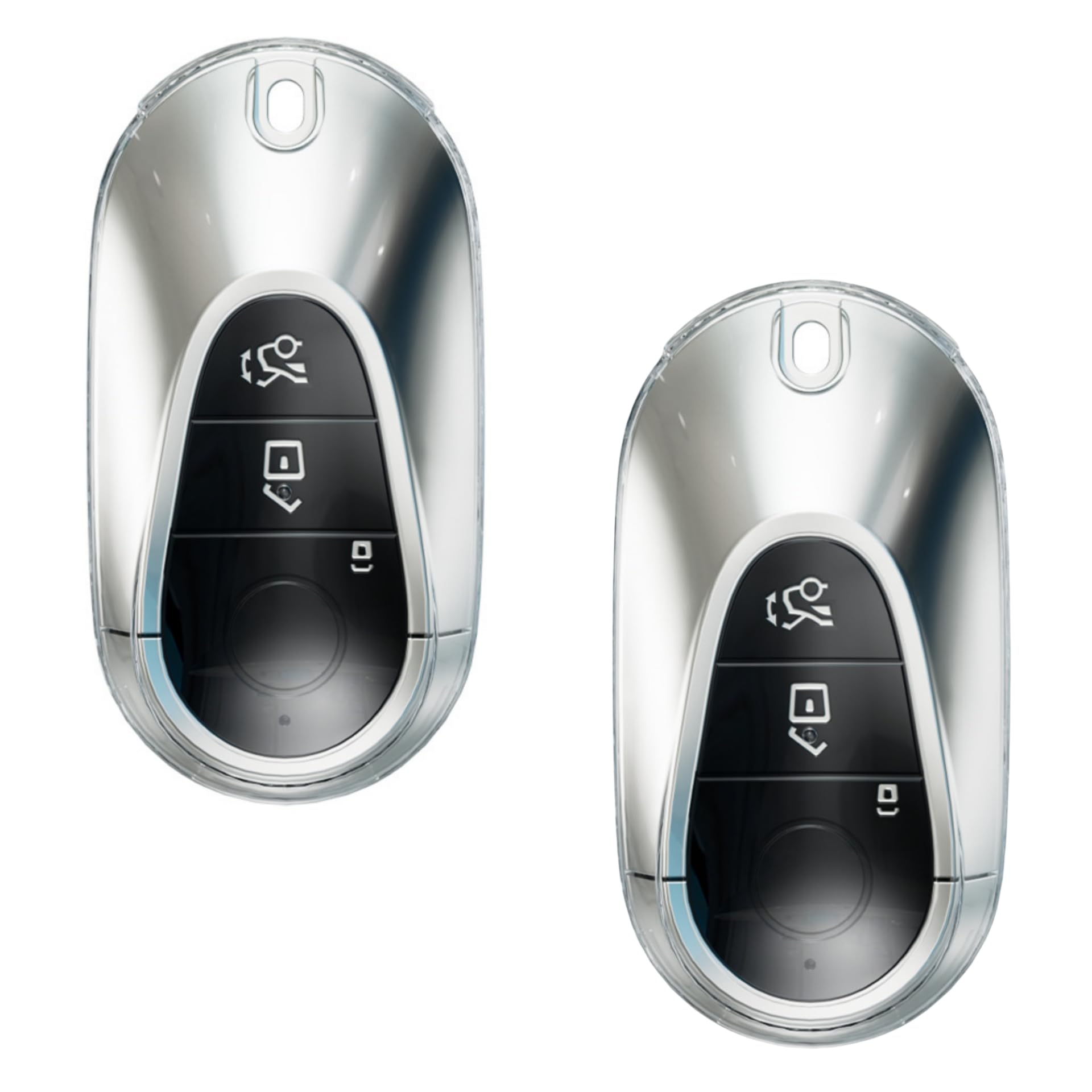 Key Shells 2 Pack Car Key Cover Compatible with Mercedes-Benz S Series S450L 400L 500L S400 S450 480 500, Ultra-Thin Transparent Full Coverage, Original Look Protects, Against Dust (clear)