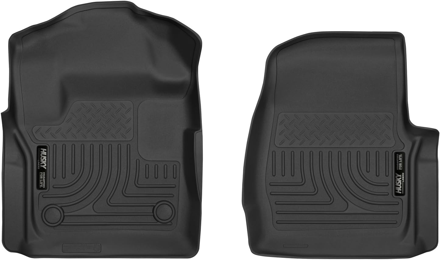 Husky Liners X-act Contour Floor Mats | Fits 2017 - 2024 Ford F-250/F-350 Standard Cab | Front Row, 2-pc Black - 52721