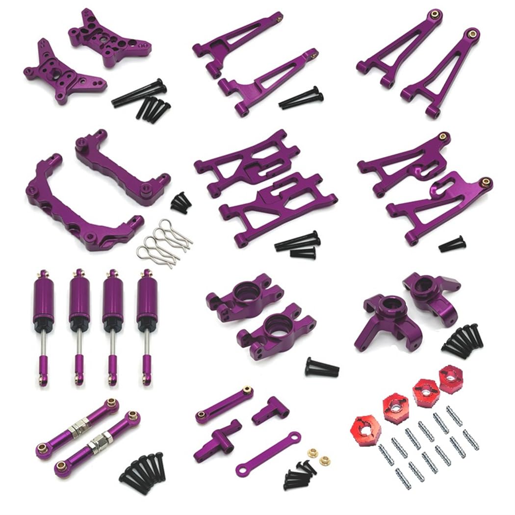 ZDingTech Upgrade Metal RC Parts for 1/14 MJX Hyper Go H14BM 14209 14210 Parts Metal,for MJX Hyper GO H14BM Upgrade Parts,MJX Hyper GO H14BM 16209 14210 Upgrade Metal Parts-Purple