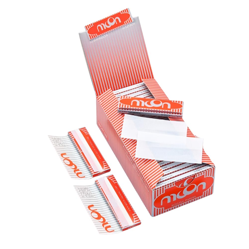 can you use regular paper to roll a cigarette MOON 50 Booklets Wood Short Size Rolling Paper 70 * 36mm 1 Box 2500 Leaves Red with roller : Health & Household How to use a rolling