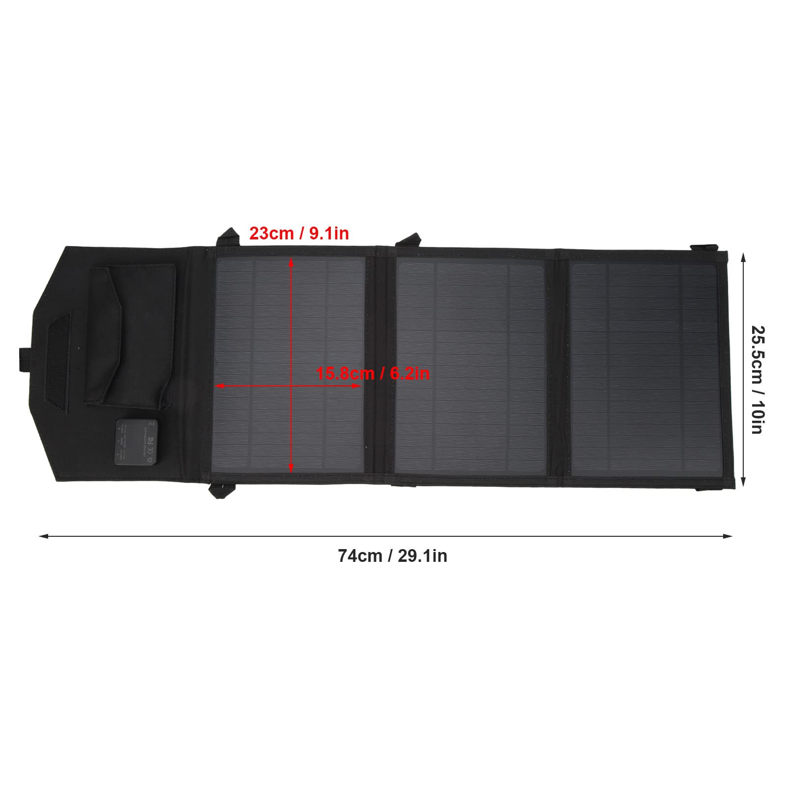 Caricatore portatile a pannello solare da 21 W per escursioni, campeggio e uso all'aperto, design pieghevole durevole con ETFE a cristallo singolo