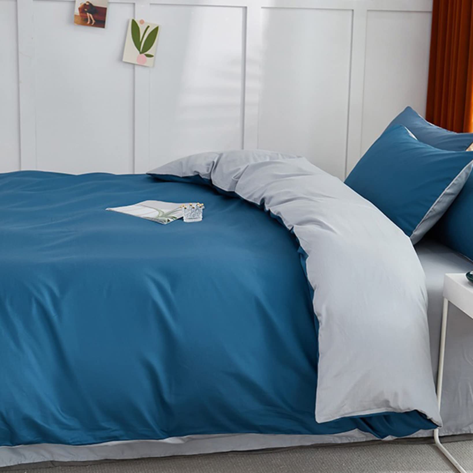 Amazon｜布団カバー4点セット 綿 シングル 姫系 フリル set6