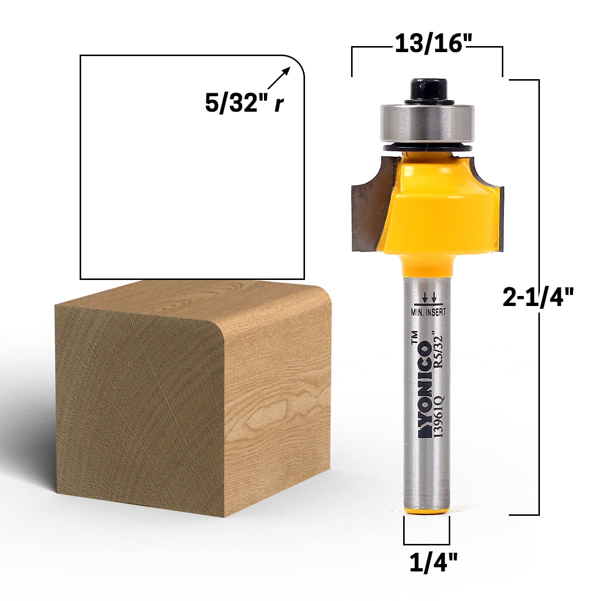 Snapklik.com : Roundover Router Bits Edge Forming 5/32-Inch Radius 1/4 ...
