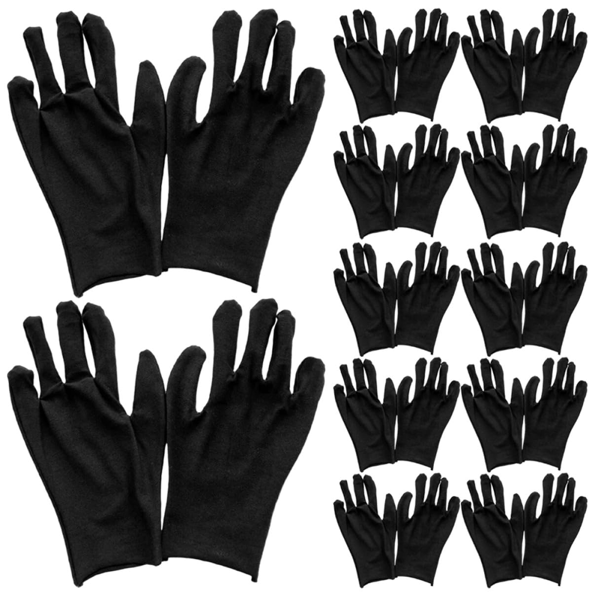 Guantes de seguridad Mipcase de algodón negros en talla M para trabajos de construcción 8