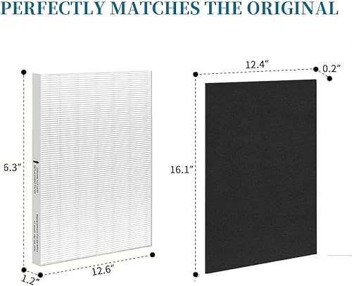 Miniatura 4 de Filtro HEPA de repuesto para Aera Max 300, compatible con purificadores Fellowes Aera Max 290 300 DX95, filtro de aire True HEPA también compatible