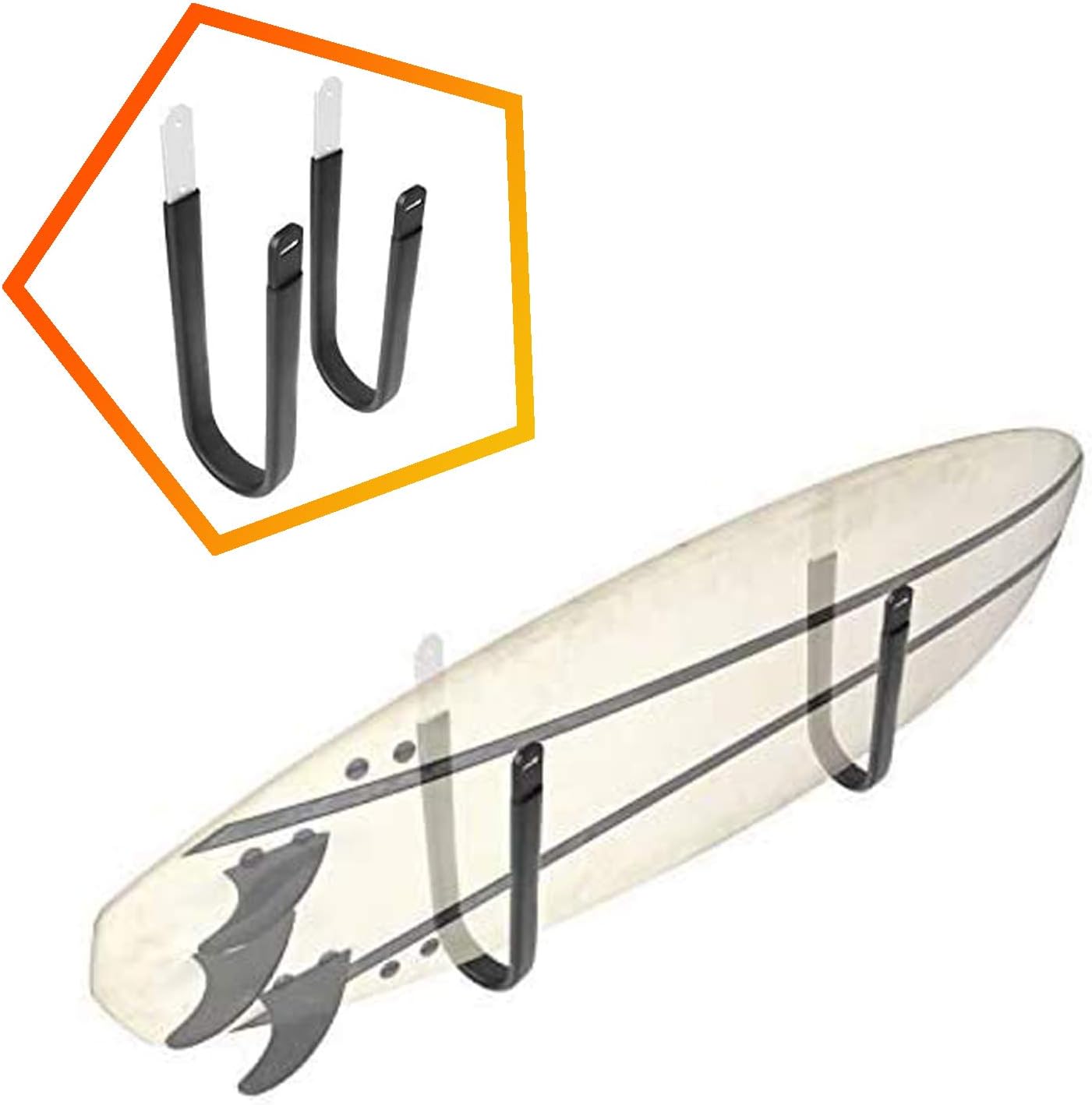 SUP Wall Rack Surfboard Wall Rack SUP Wall Mount - As a Display Background Wall at Home for Paddleboards Shortboards and Longboards