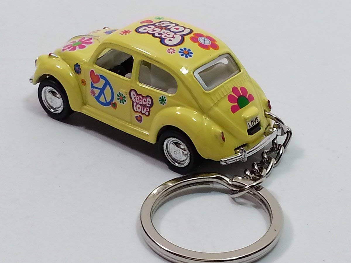 Amazon.com: Kinsmart. Yellow Classic Love & Peace Volkswagen