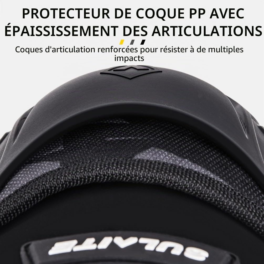 4 Pièces Moto Genouillères Protège Tibias Kit de Course Motocross Ajustable Camouflage Motocyclette Protège Équipement pour le Coude