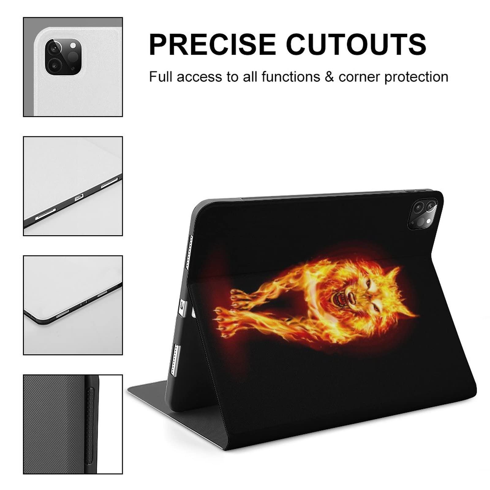 Amazon.co.jp: 红狼与火焰 タブレットケース軽量 薄型 耐久性 保護