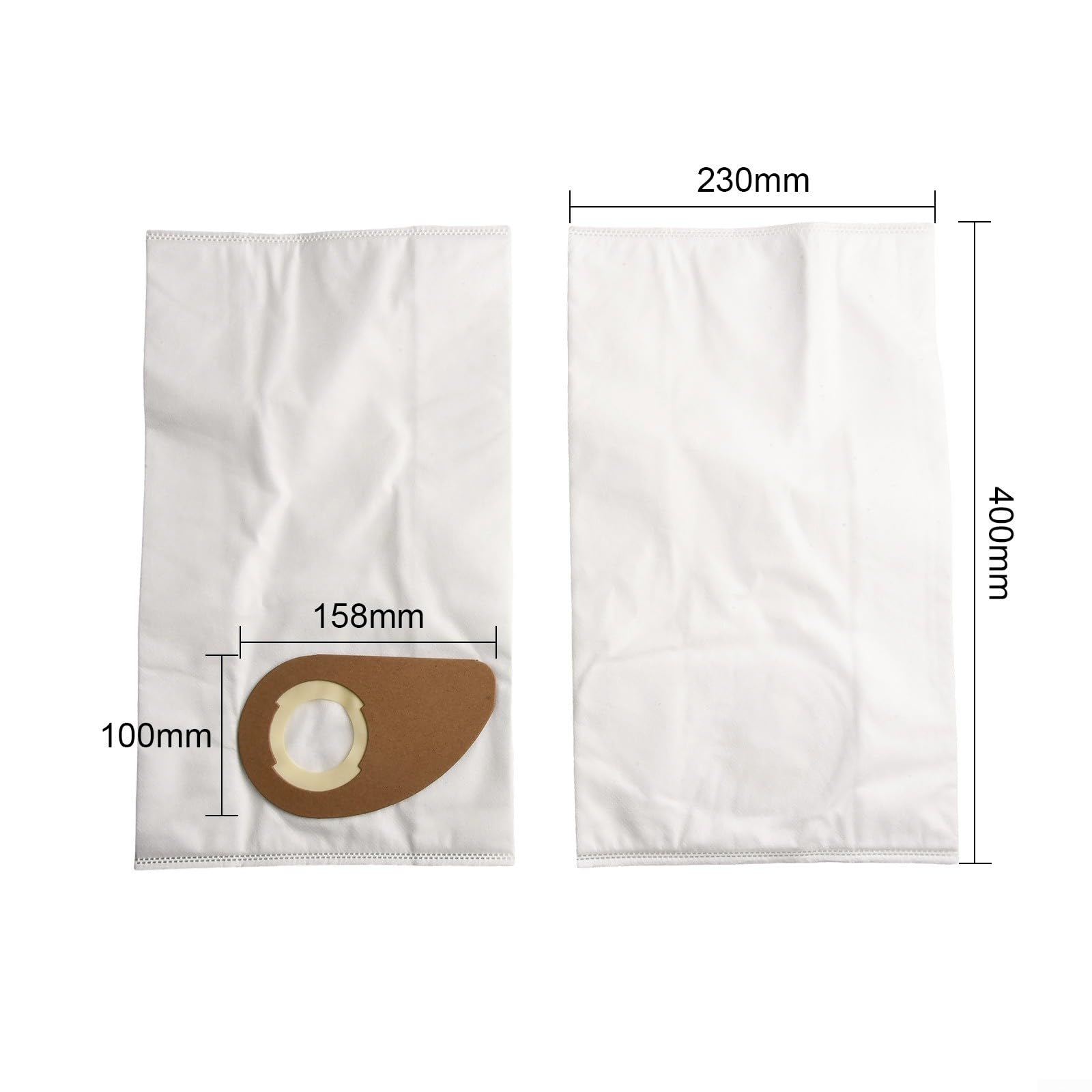Paquete de 4 bolsas de polvo para aspiradora de 18 L compatibles con nilfisk Buddy II Wet and Dry Series 81943048 para limpieza del hogar, garaje o taller (paquete de 10)