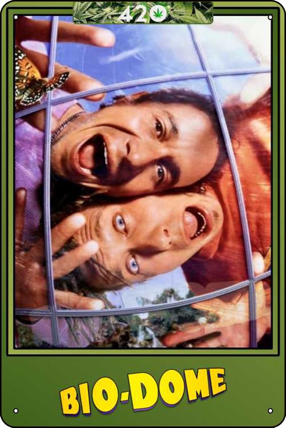 Bio-Dome (1996) Movie Poster tin Metal Sign Retro Wall Decor for Home Cafes Office Store Pubs Club Sign Gift 12 X 8 INCH