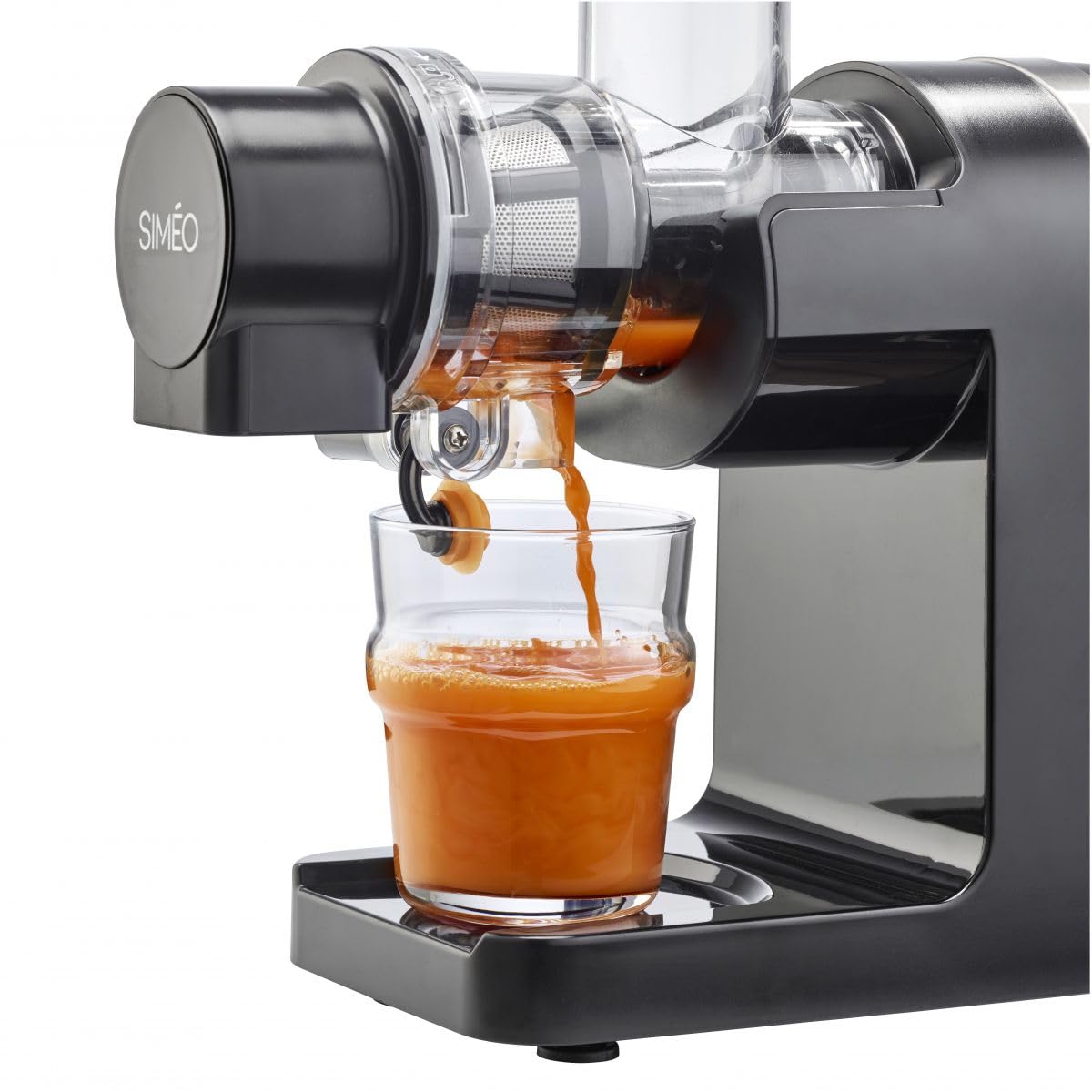 Riviera-et-Bar, PCJ677, Centrifugeuse Digitale Inox, 1300W, Rouge, Capacité 1,2L, Tube Alimentaire 84mm, Bac à Pulpe 2L, 5 Vitesses, Accessoires Inclus, Idéale pour Jus Frais Maison