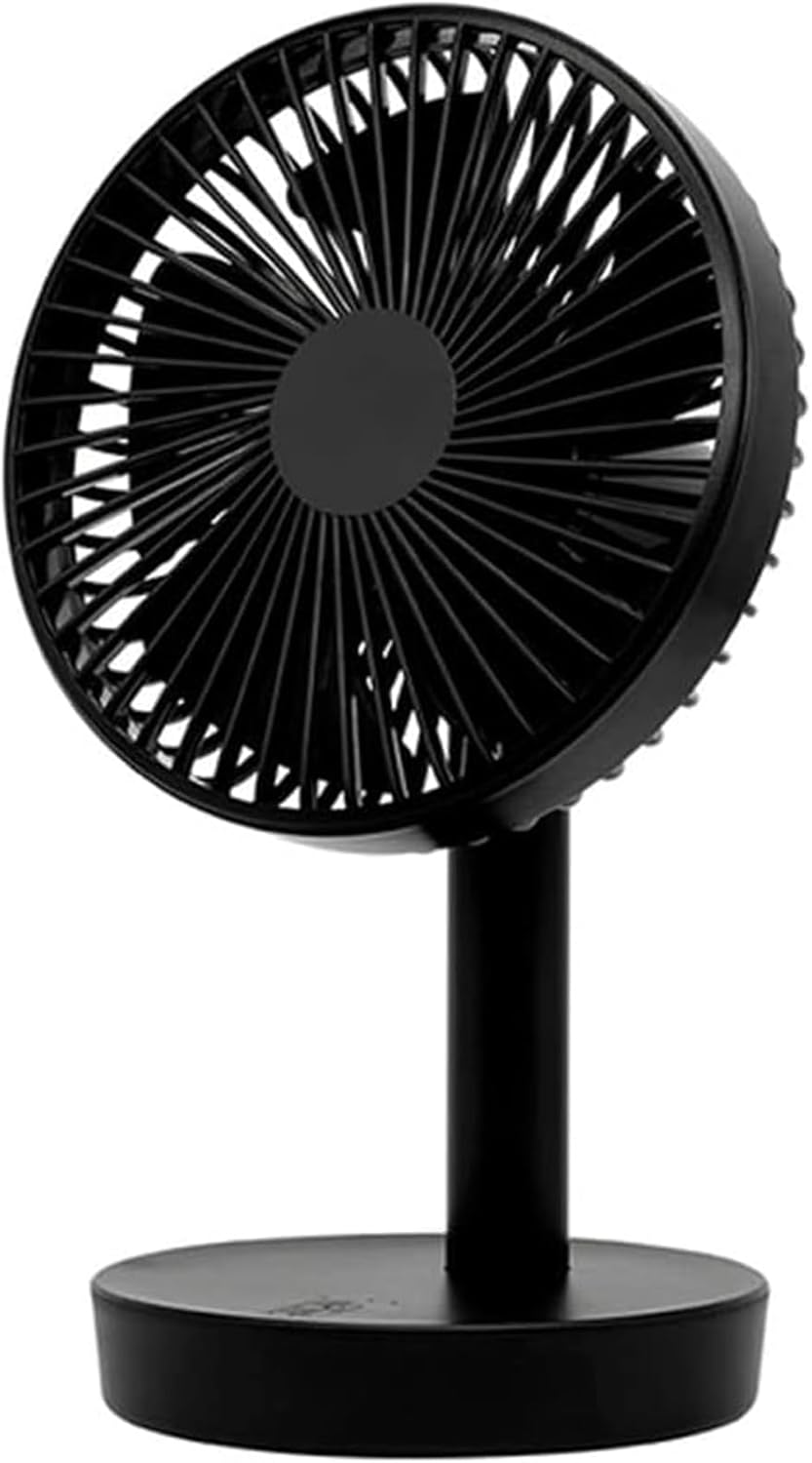 ZUMAHA Fan 4 Speed Settings Desk Fan, Automatic Head Desktop Fan, 4000mAh USB Rechargeable Portable Small Fan Useful