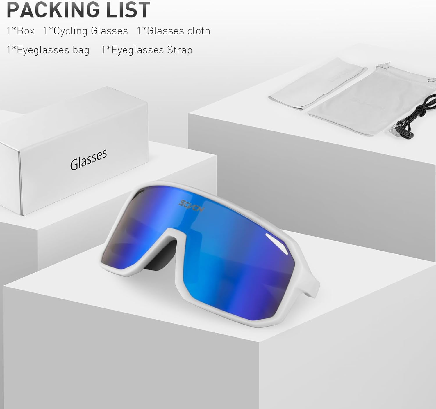 SCVCN Cycling Glasses Sport Sunglasses MTB BMX Men Women Running Driving Fishing Golf - Image 6