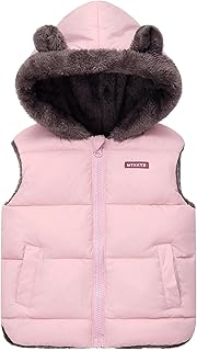 Chaleco Acolchado Otoño/Invierno para Niños Niñas Chaqueta de Plumas con Capucha Abrigos Cortavientos Chalecos Cálidos sin Mangas para 2-7 Años