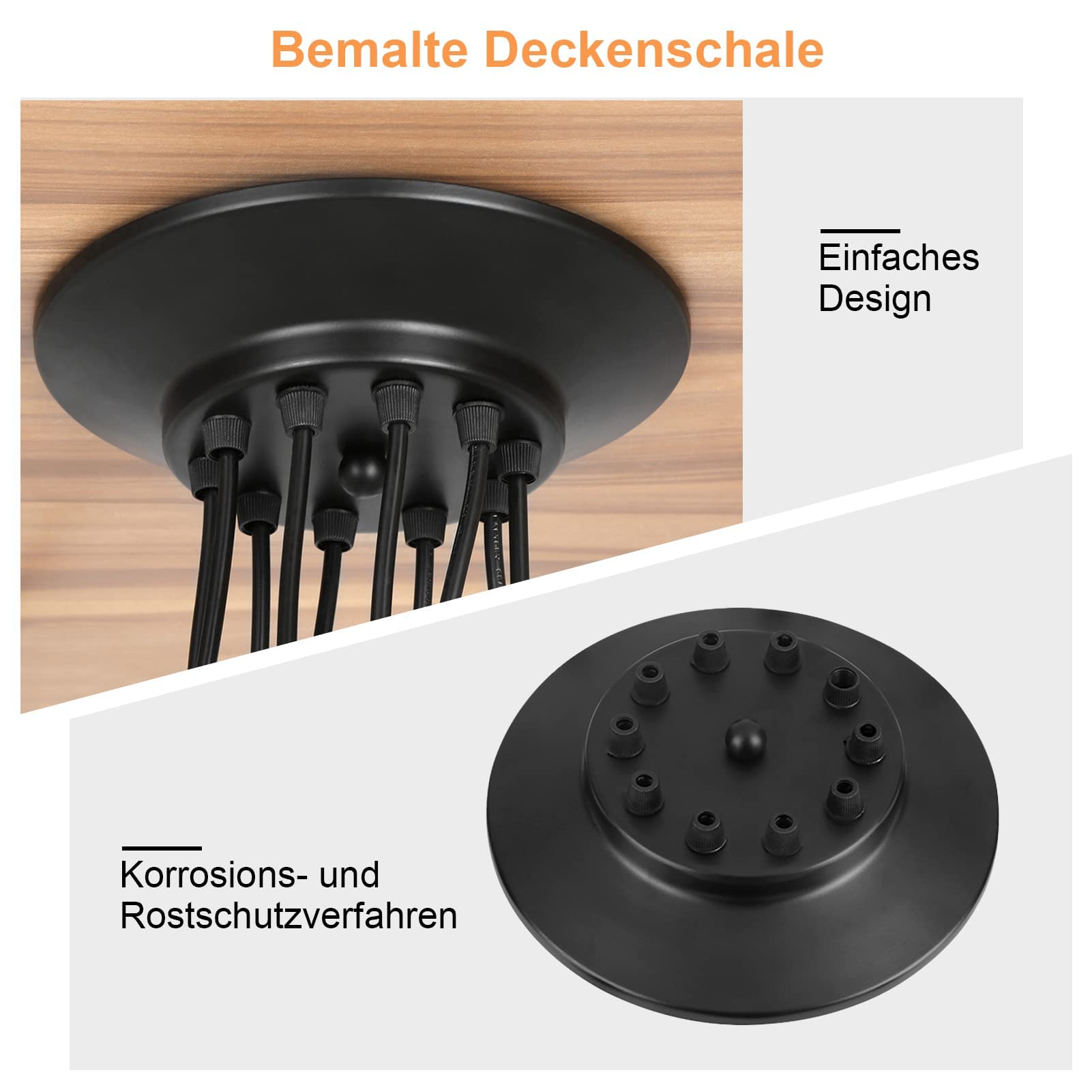 Spinne Kronleuchter DIY Deckenleuchte Lampe Kopf Pendelleuchte Halter Retro Industry Ceiling Light Speisesaal Schlafzimmer Wohnzimmer Esszimmer Hotel Dekoration (10 Kopf)
