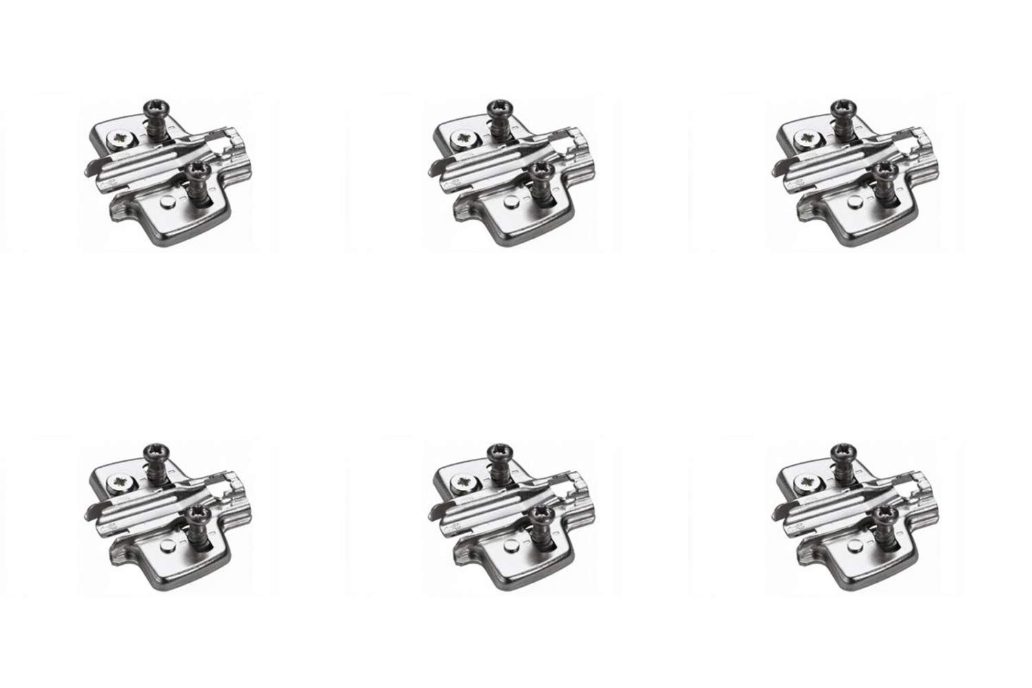 HettichCross Mounting Plate Direct Height Adjustment for Sensys and Intermat Hinges (9071666) x6