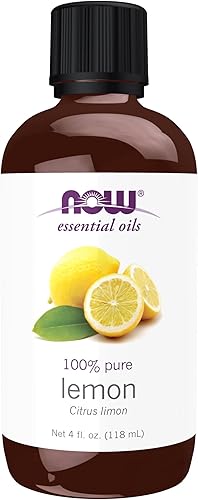 NOW Aceites esenciales aceite de limón aroma alegre de aromaterapia prensado en frío 100 puro vegano tapa resistente a los niños 4 onzas