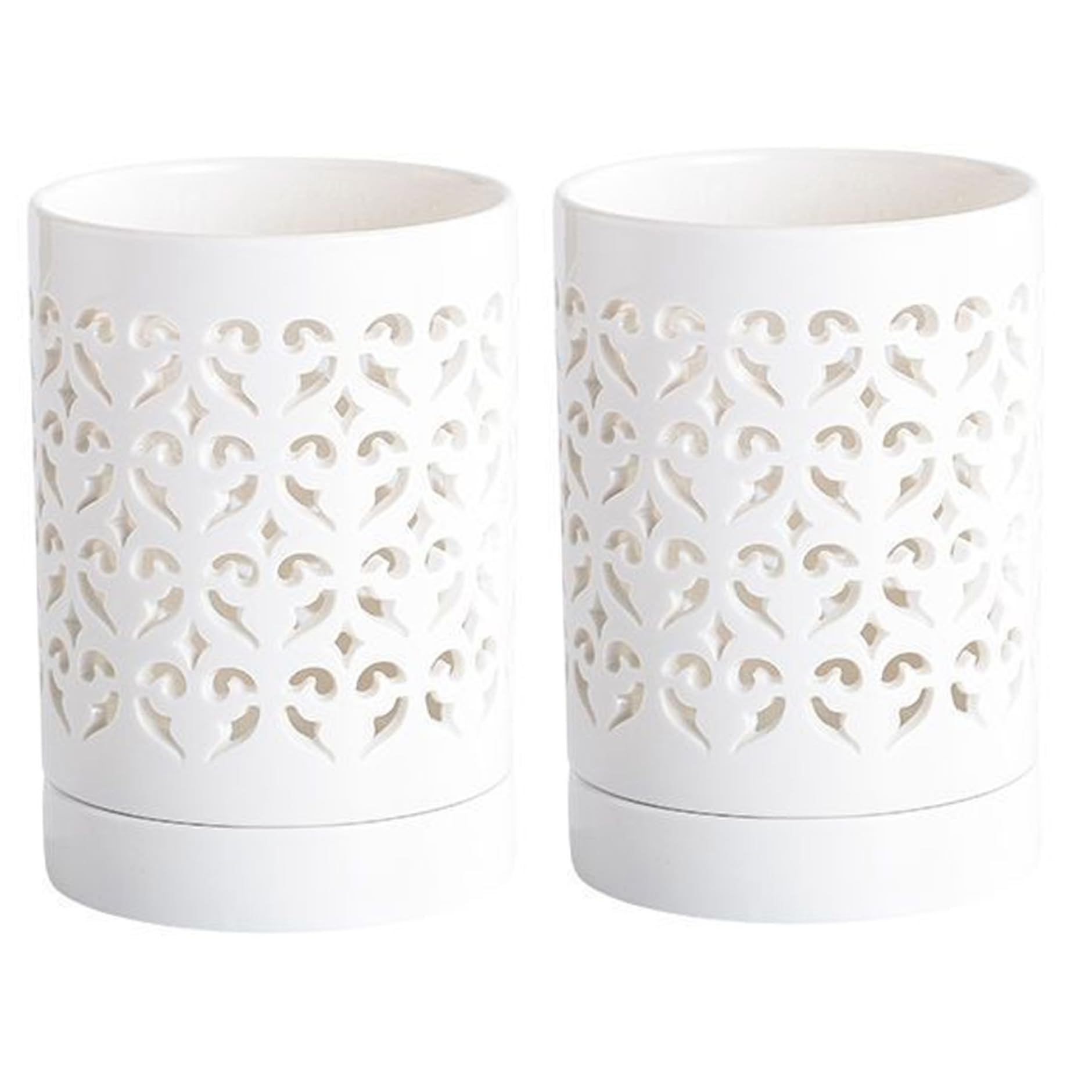 Pots d'orchidées en céramique blanche et design creux haut de gamme