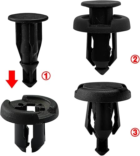 Miniatura 3 de 20 clips para guardabarros de parachoques, clip de revestimiento de guardabarros de 0.394 in compatible con Honda CR-V Accord Civic Acura
