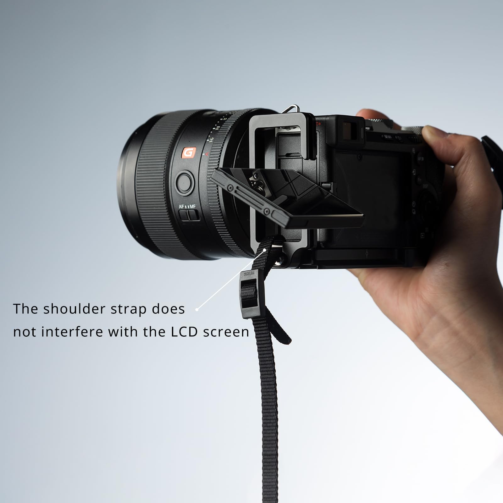 SMALLRIG A7C II A7CR L-Bracket, L-Winkel für Sony Alpha 7C II/Alpha 7CR, L-förmige Platte Schnellwechselplatte für Arca, mit Gurtloch, QD-Loch und 1/4"-20 Gewindebohrungen - 4569